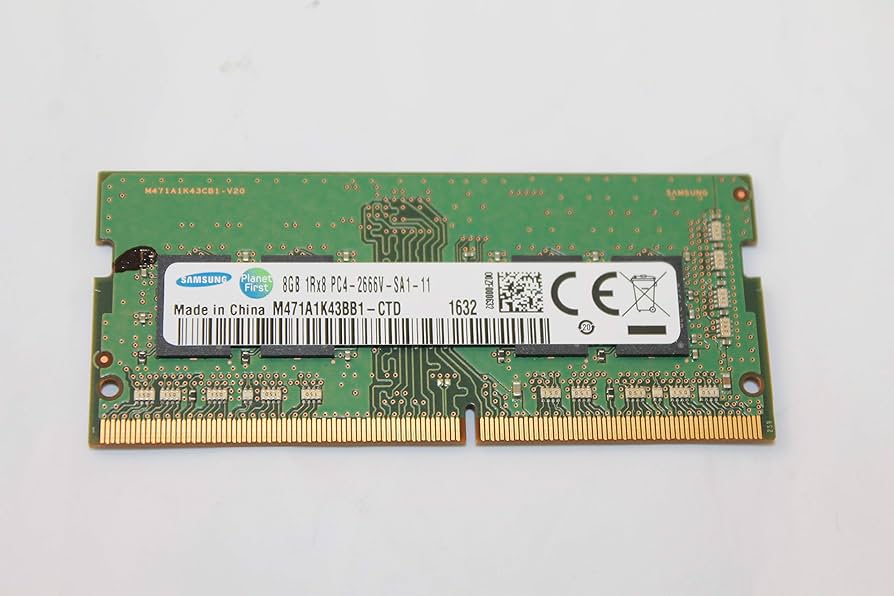 M471A1K43BB1-CTD 8GB 1Rx8 PC4-19200 2666MHz DDR4 Laptop